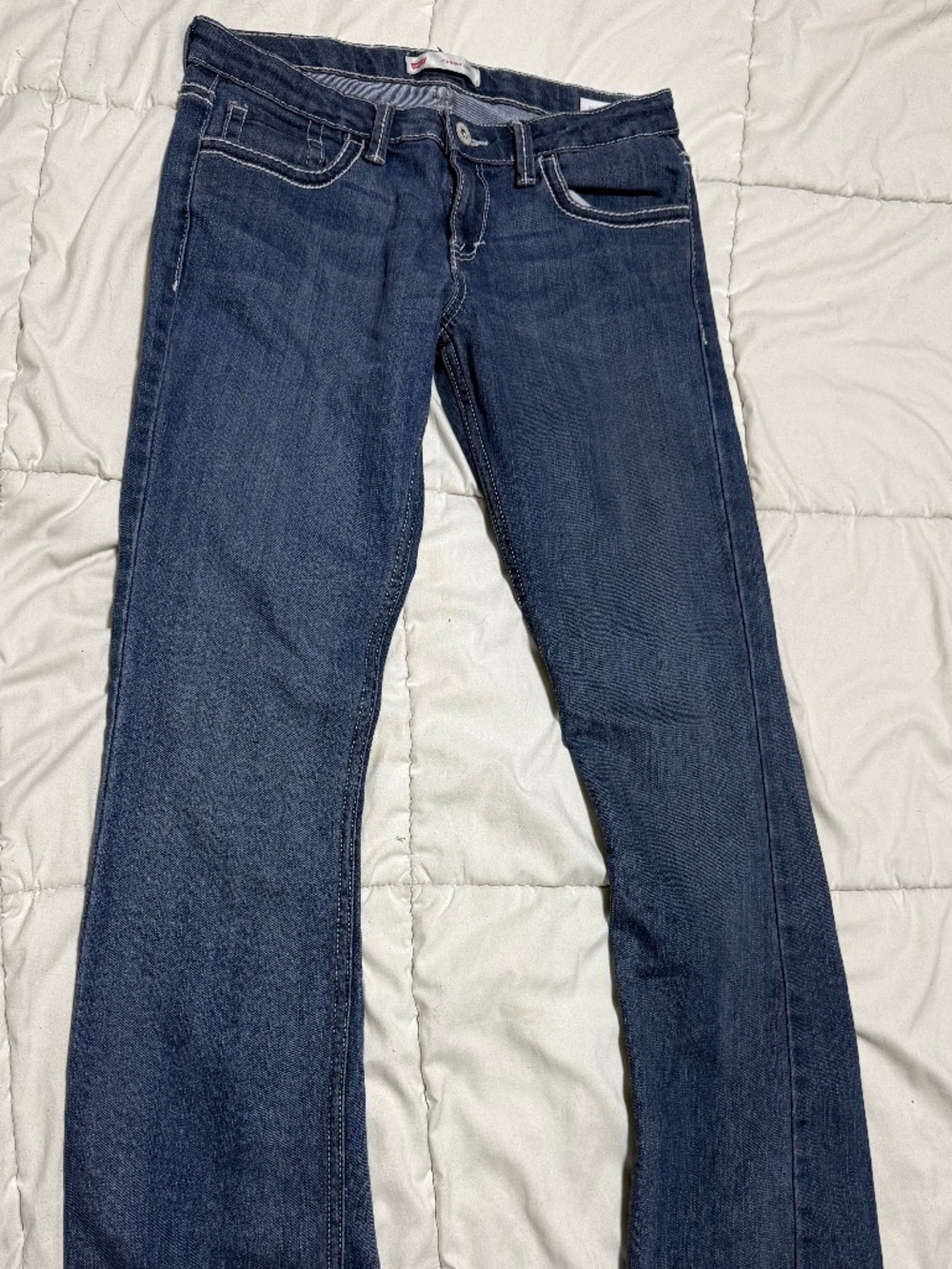 16 REG Youth Levi 715 Jeans Dark Wash Boot Cut Adjustable Waist